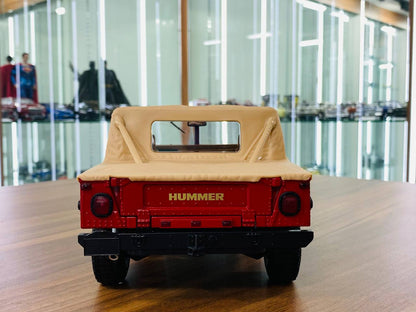 Exoto ThunderTrac 1995 AM General Humvee Hummer H1 Soft Top Diecast - Red | 1/18 Scale