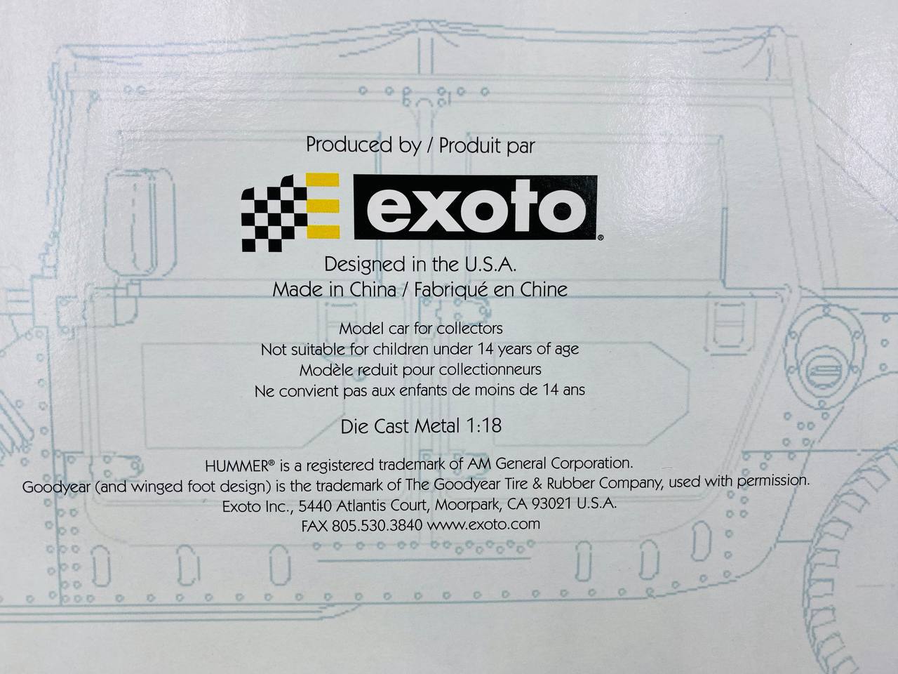 Exoto ThunderTrac 1995 AM General Humvee Hummer H1 Soft Top Diecast - Red | 1/18 Scale
