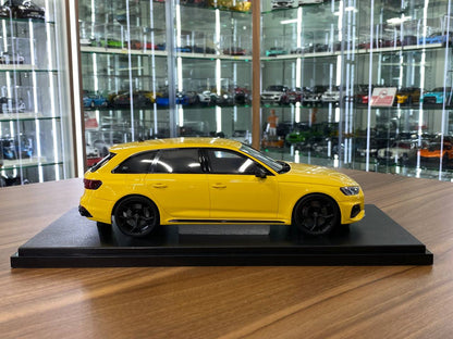 1/18 Resin Audi RS4 25th Anniversary 2024 GT Spirit in Yellow – Limited 999pcs