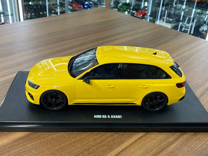 1/18 Resin Audi RS4 25th Anniversary 2024 GT Spirit in Yellow – Limited 999pcs