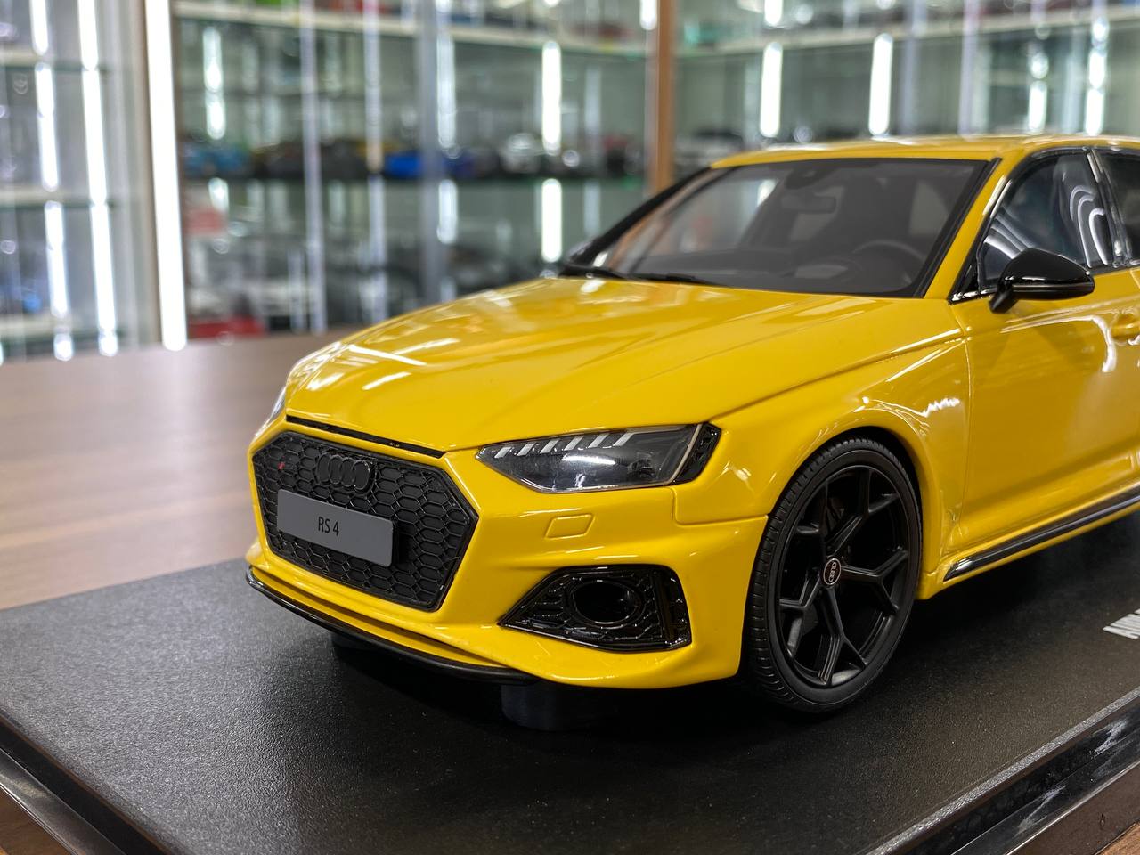 1/18 Resin Audi RS4 25th Anniversary 2024 GT Spirit in Yellow – Limited 999pcs