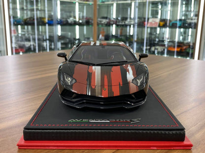 1/18 Resin Lamborghini Aventador S Black & Mix – MR Collection Limited 20 pcs