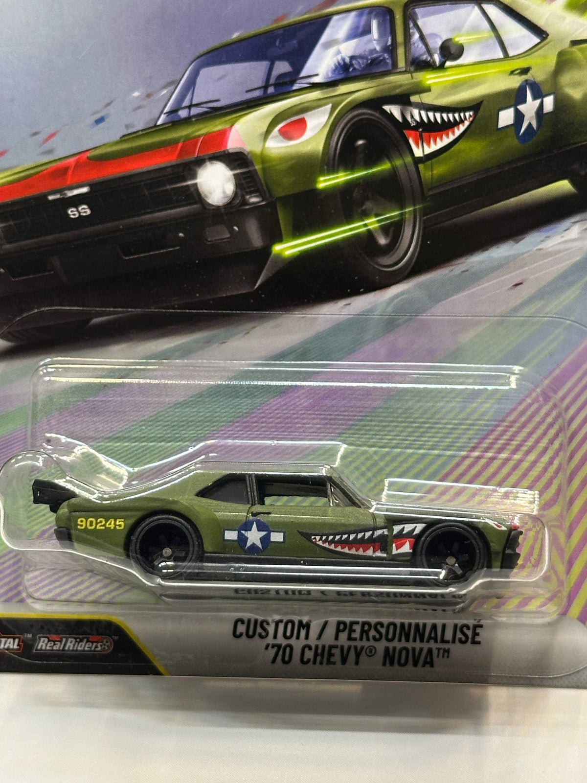 Custom Personalize 70 Chevy Nova - Hot Wheels (1/64 Diecast)