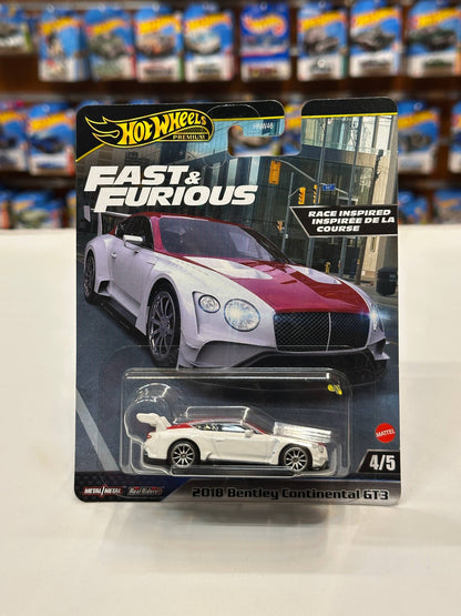 1/64 Diecast 2018 Bentley Continental GT3 Hot Wheels