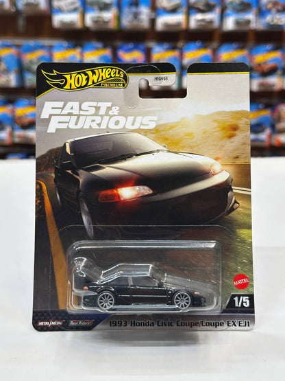 1/64 Diecast HotWheels 1993 Honda Civic Coupe EX EJ1
