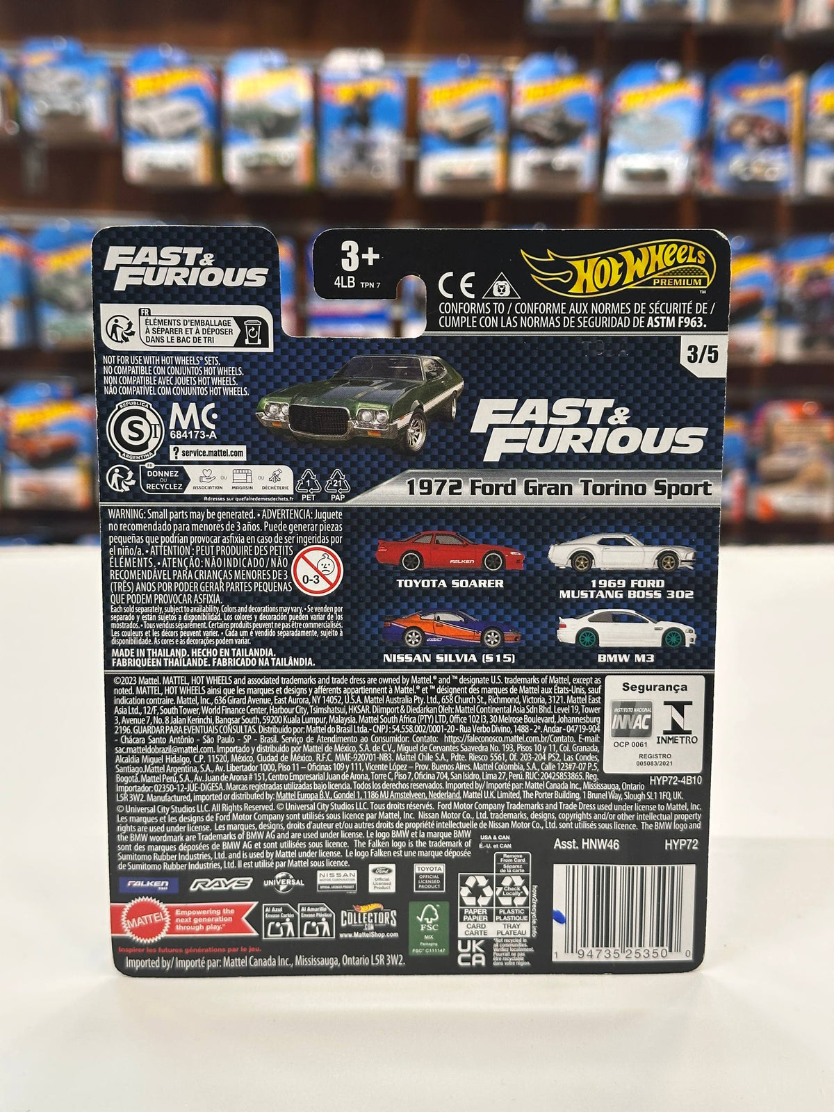 1/64 Diecast HotWheels 1972 Ford Gran Torino Sport