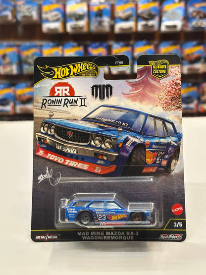 1/64 Diecast HotWheels Mad Mike Mazda RX-3 Madbull Redbull