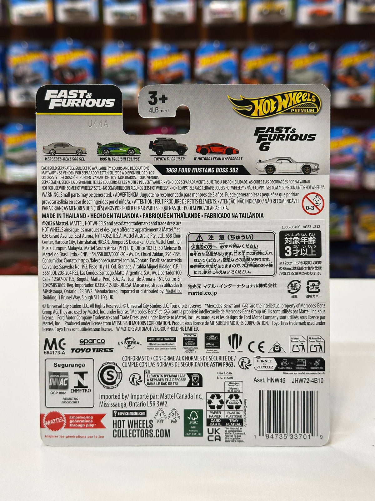 1/64 Hotwheels 1969 Ford Mustang Boss 302