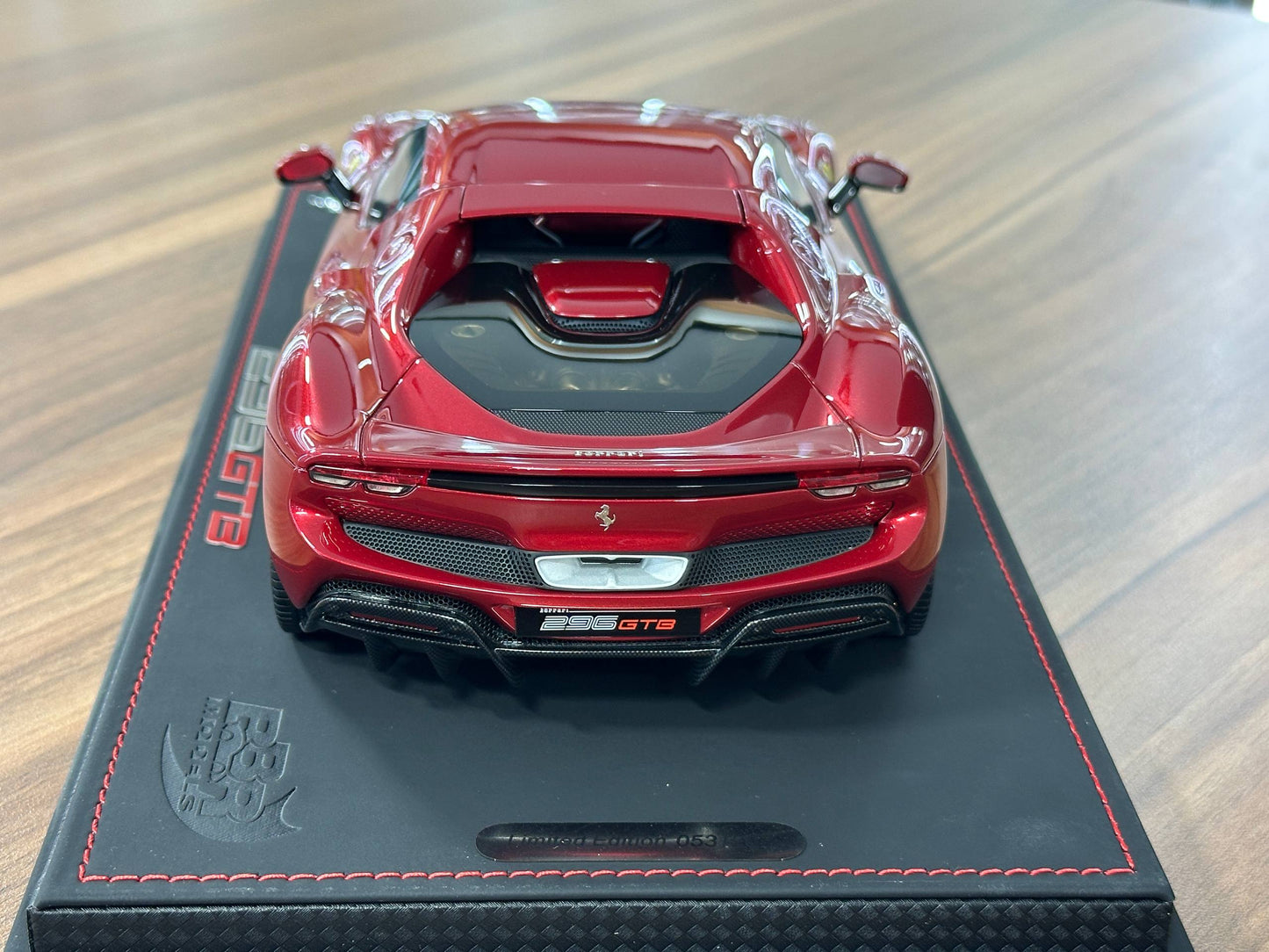 BBR Models Ferrari 296 GTB – Rosso Imola / Silver Rim (1:18 Resin, Limited to 200 pcs)