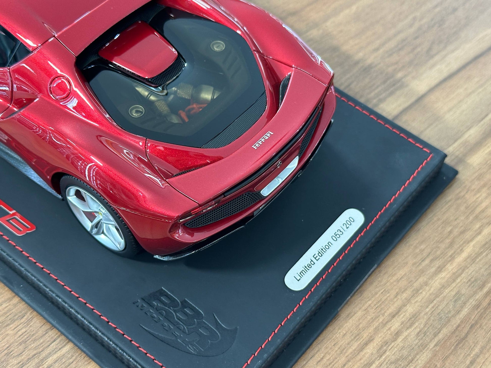 BBR Models Ferrari 296 GTB – Rosso Imola / Silver Rim (1:18 Resin, Limited to 200 pcs)