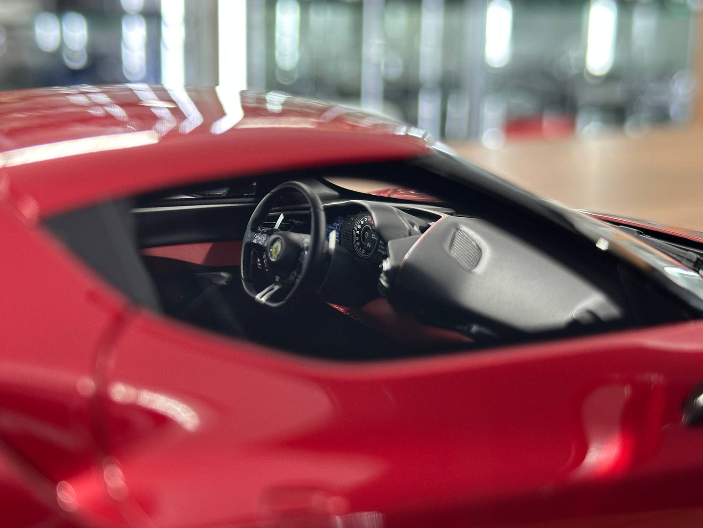 BBR Models Ferrari 296 GTB – Rosso Imola / Silver Rim (1:18 Resin, Limited to 200 pcs)