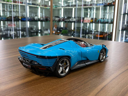 Bburago Ferrari Daytona Sp3 Blue - 1/18 Metal Diecast, Full Opening