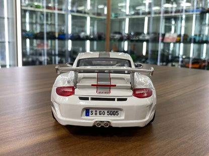 1/18 Diecast Porsche 911 GT3 RS 4.0 White Bburago Scale Model Car