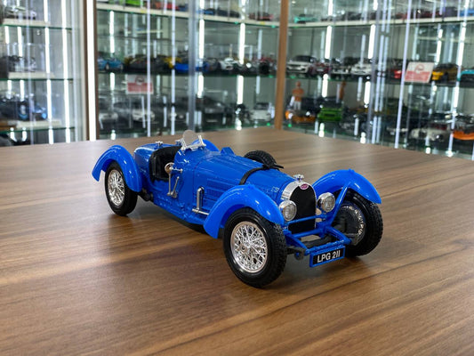 1/18 Diecast Car 1934 Bugatti Type 59 Blue Bburago Scale Model Car