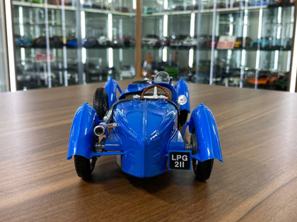 1/18 Diecast Car 1934 Bugatti Type 59 Blue Bburago Scale Model Car