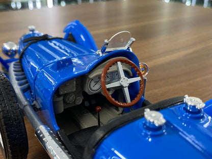 1/18 Diecast Car 1934 Bugatti Type 59 Blue Bburago Scale Model Car