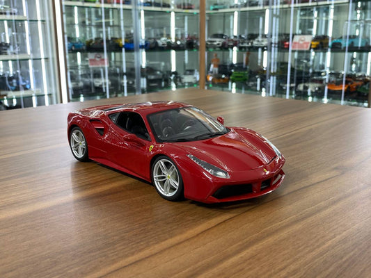1/18 Diecast car Ferrari 488 GTB Red by Bburago Scale Model Car