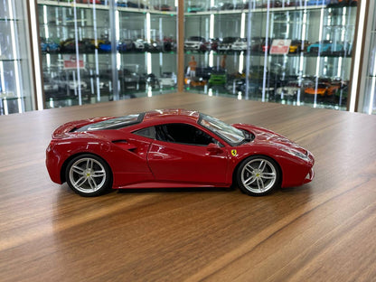 1/18 Diecast car Ferrari 488 GTB Red by Bburago Scale Model Car