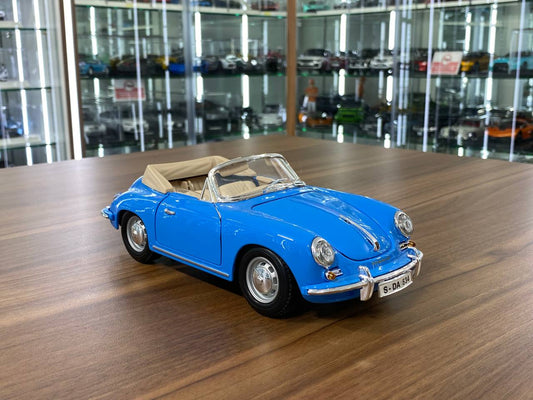 1/18 Diecast Bburago Porsche 356B Cabriolet 1961 in Blue
