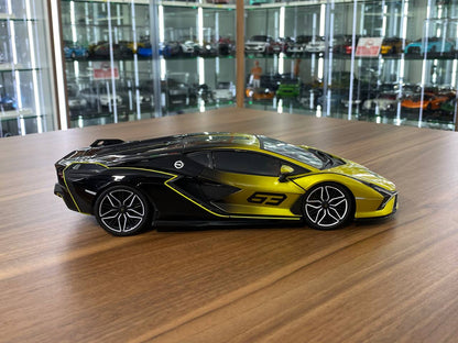 1/18 Metal Diecast Bburago  Lamborghini Sian FKP 37 #63 Yellow Black