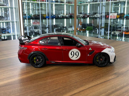 1/18 Diecast Bburago Alfa Romeo Giulia GTAm #99 Dark Red