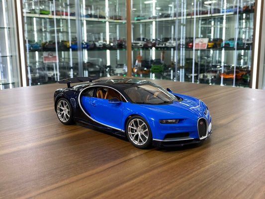 1/18 Diecast 2016 Bugatti Chiron Blue by Bburago Scale Model Car