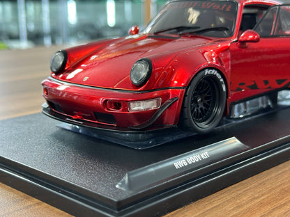 1/18 Diecast Porsche 911 (964) RWB Body kit - Red Metallic by Solido