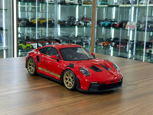 1/12 Resin GT Spirit Porsche 911 (992) GT3 RS – Red / Gold Rim (Limited to 1100 pcs)