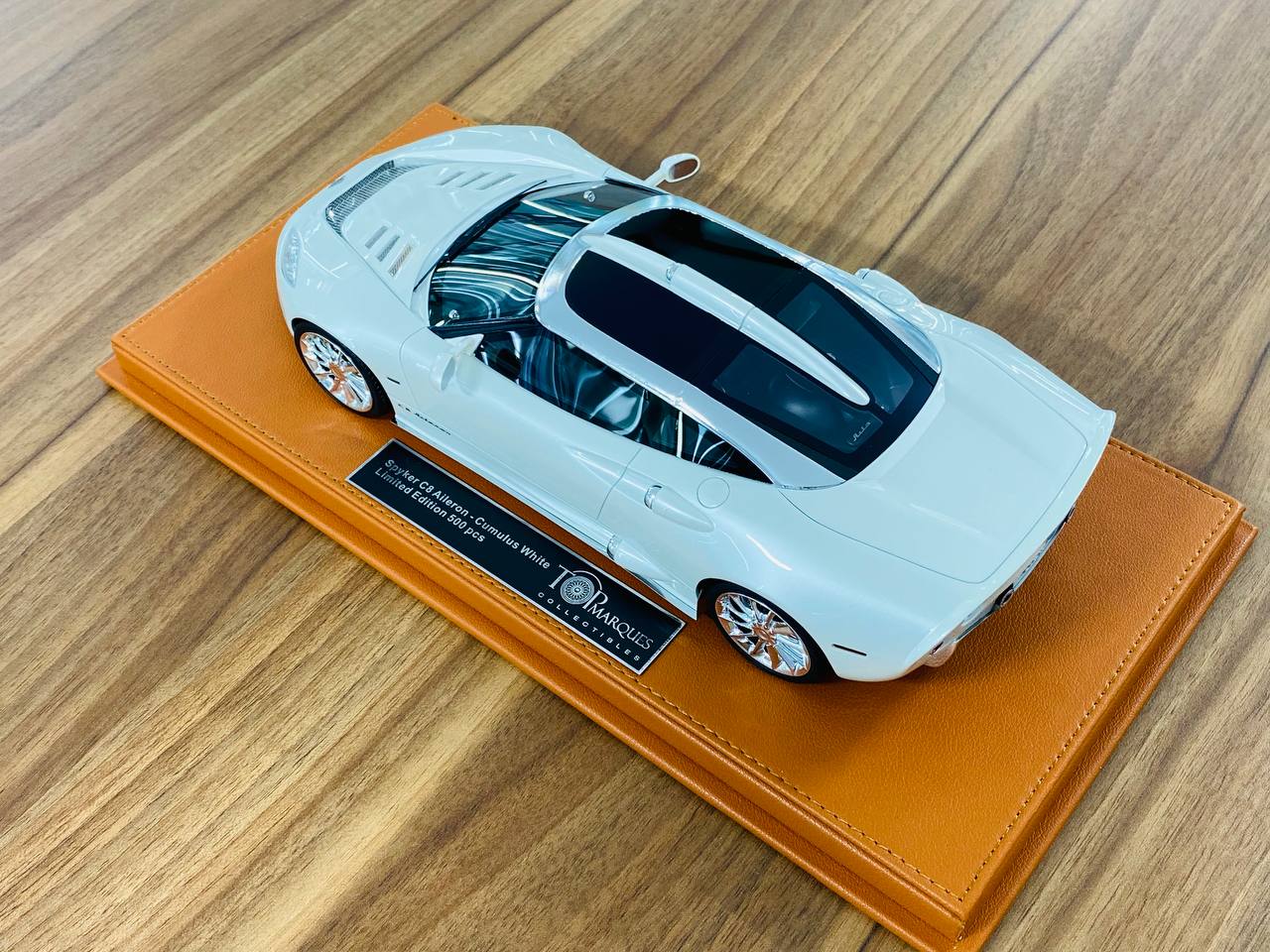 1/18 Resin Model TOP Speed Spyker C8 Aileron Cumulus White