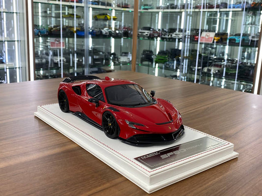 1/18 Resin Ferrari SF90 Stradale Novitec – Davis & Giovanni Rosso Corsa with Black Rims Limited 20 pcs