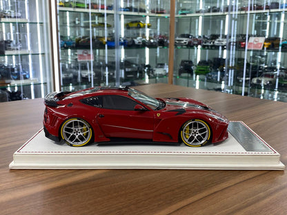 1/18 Resin Ferrari F12 N-Largo S – Davis & Giovanni Rosso Corsa with Black/Silver Stripe Limited 50 pcs