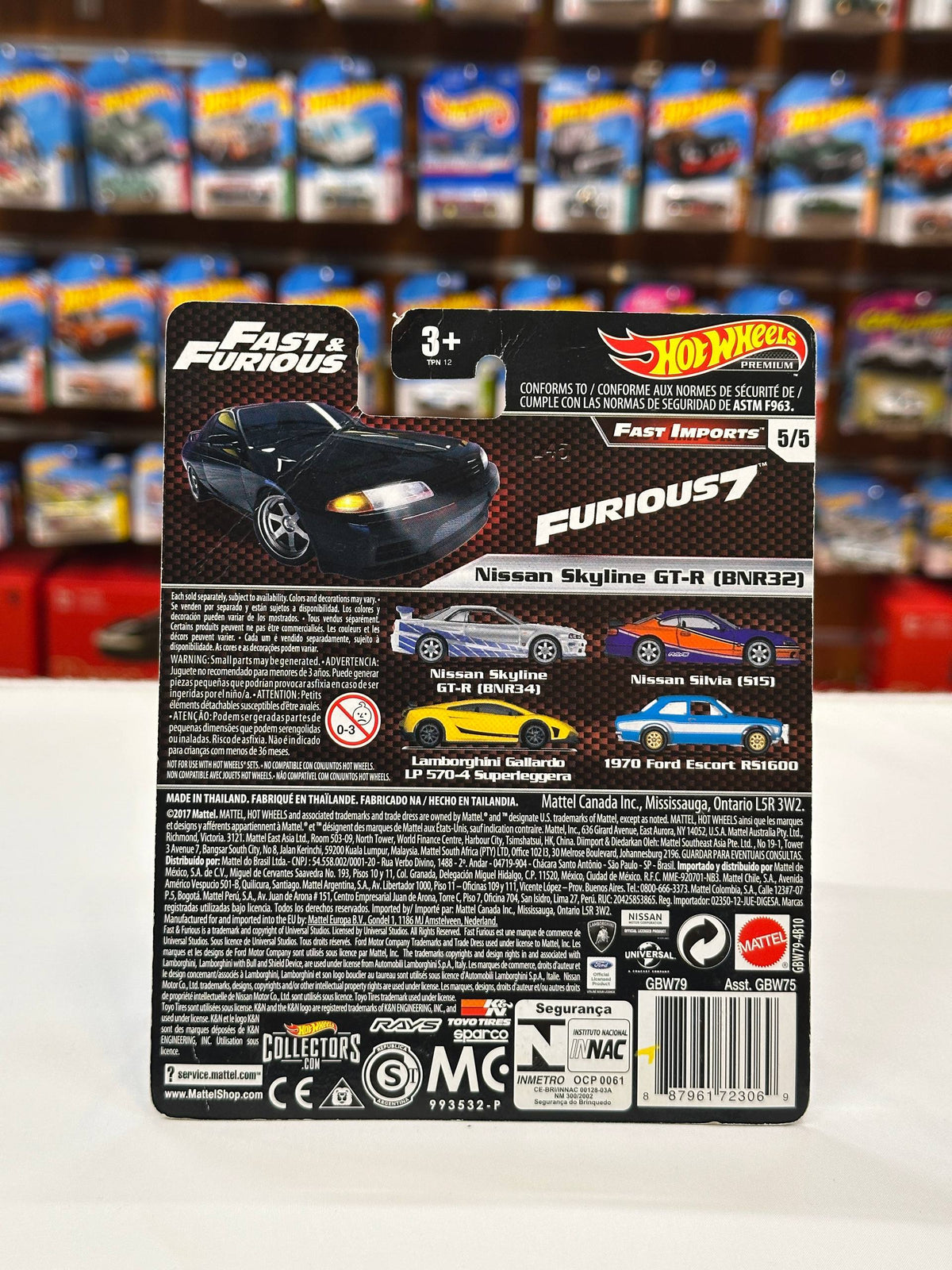 1/64 Diecast HotWheels Nissan Skyline GT-R (BNR)