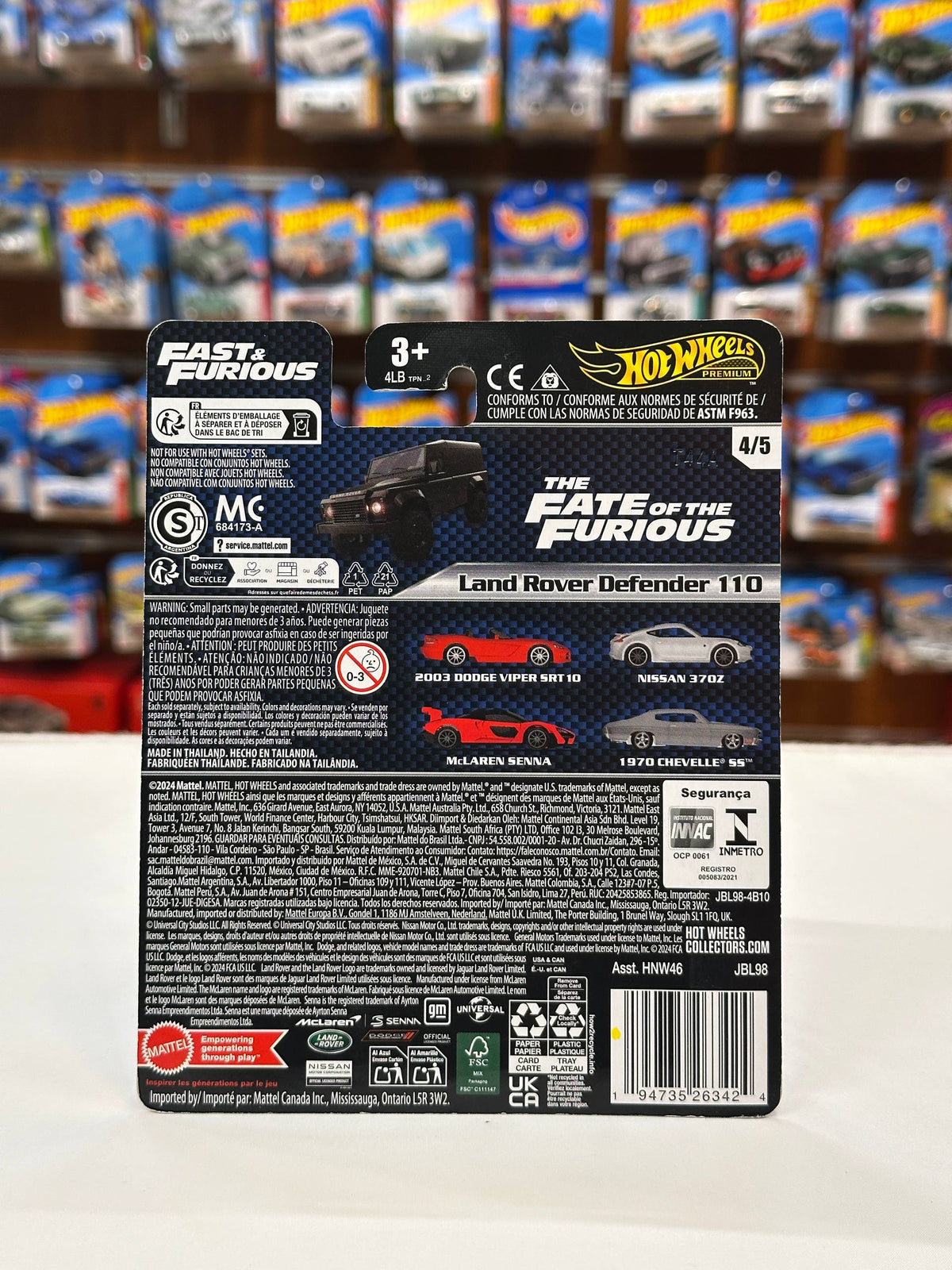 1/64 Diecast HotWheels Land Rover Defender 110