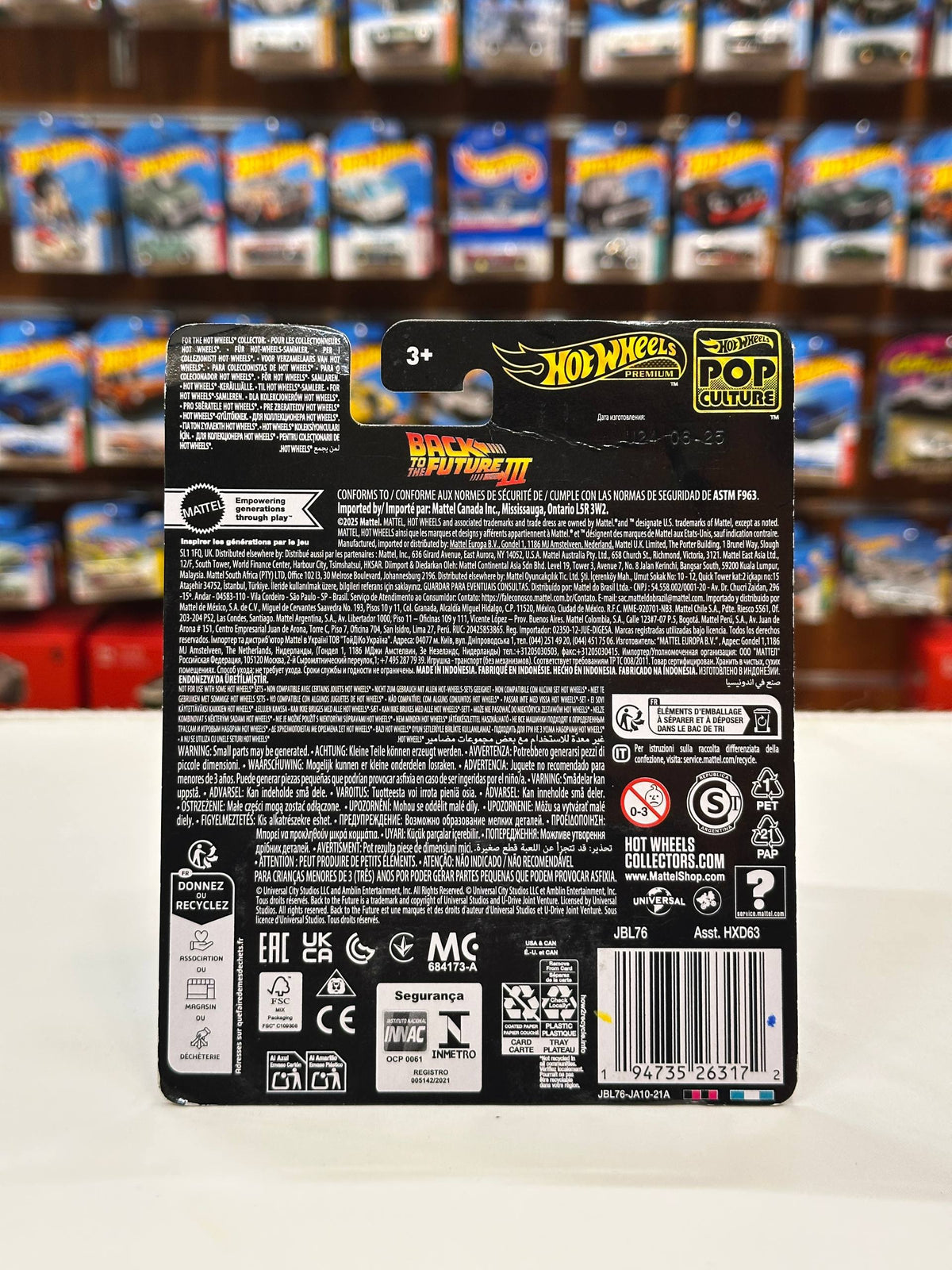 1/64 Diecast HotWheels Back to the Future Time Machine 1955