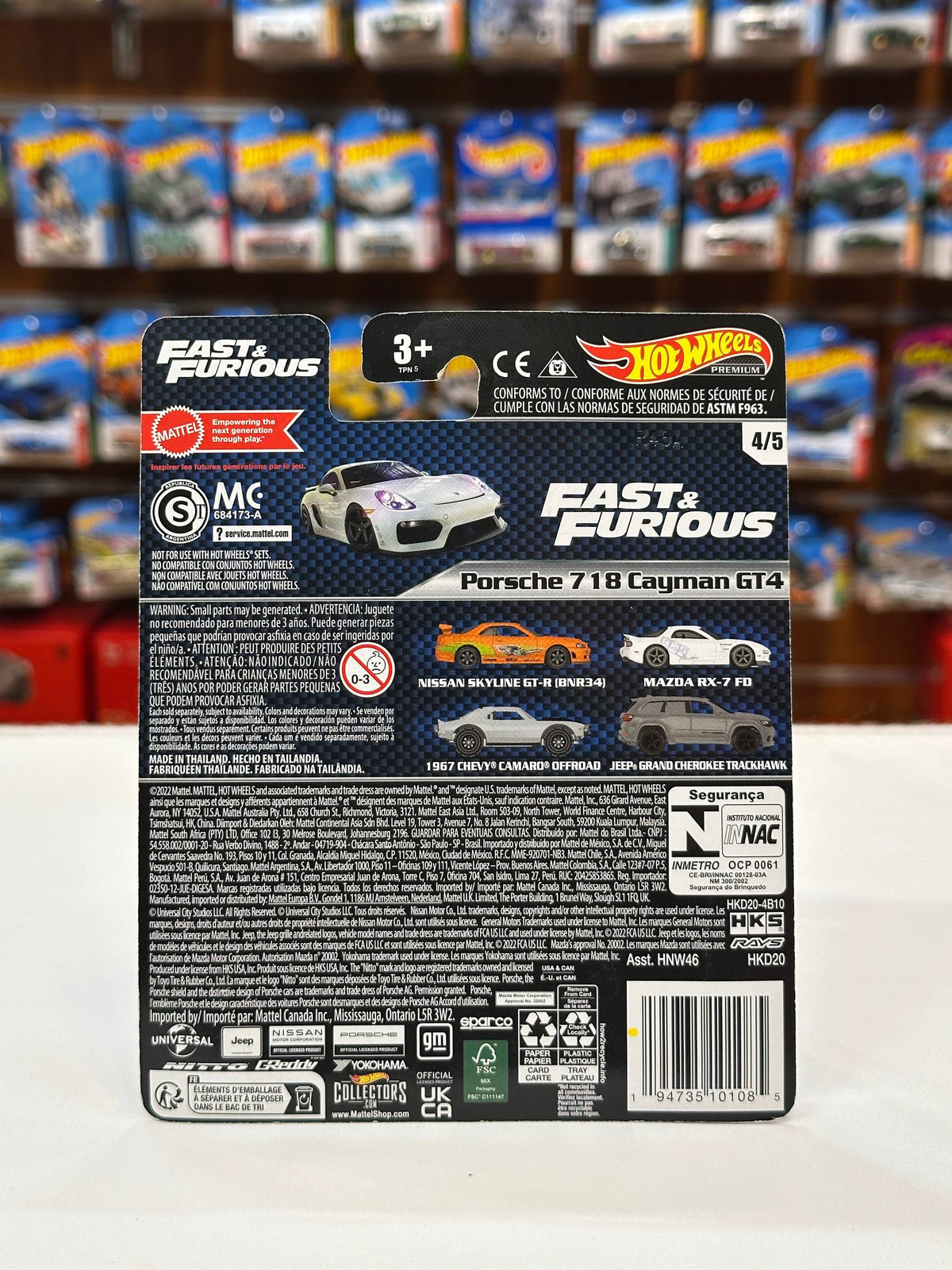 1/64 Diecast HotWheels Porsche 718 Cayman GT4