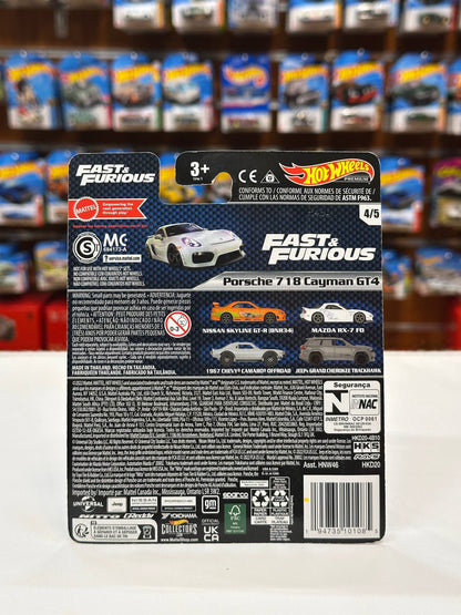 1/64 Diecast HotWheels Porsche 718 Cayman GT4