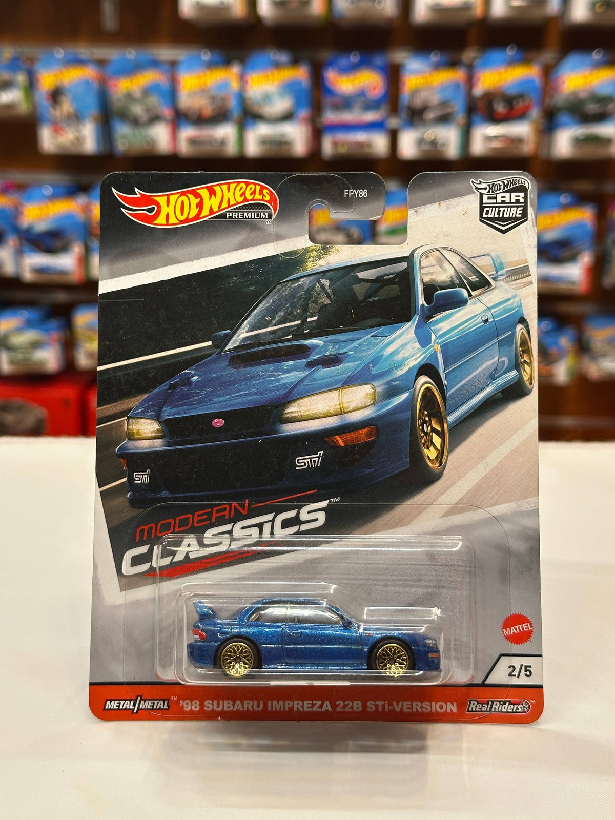 1/64 Diecast HotWheels Subaru Impreza 22B STi Version Blue