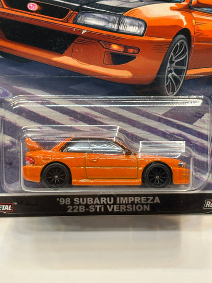 1/64 Diecast HotWheels Subaru Impreza 22B STi Version Orange