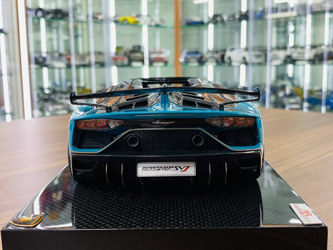 1/18 Resin - MR Collection Lamborghini Aventador Roadster SVJ #63 in Blue/Grey 63, 01/01 Limited Edition