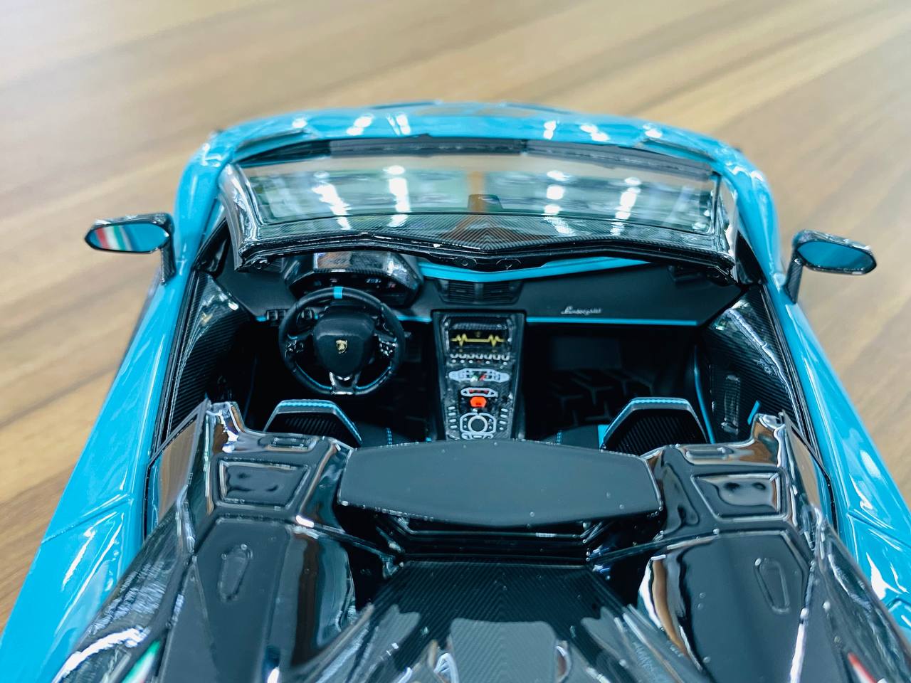 1/18 Resin - MR Collection Lamborghini Aventador Roadster SVJ #63 in Blue/Grey 63, 01/01 Limited Edition