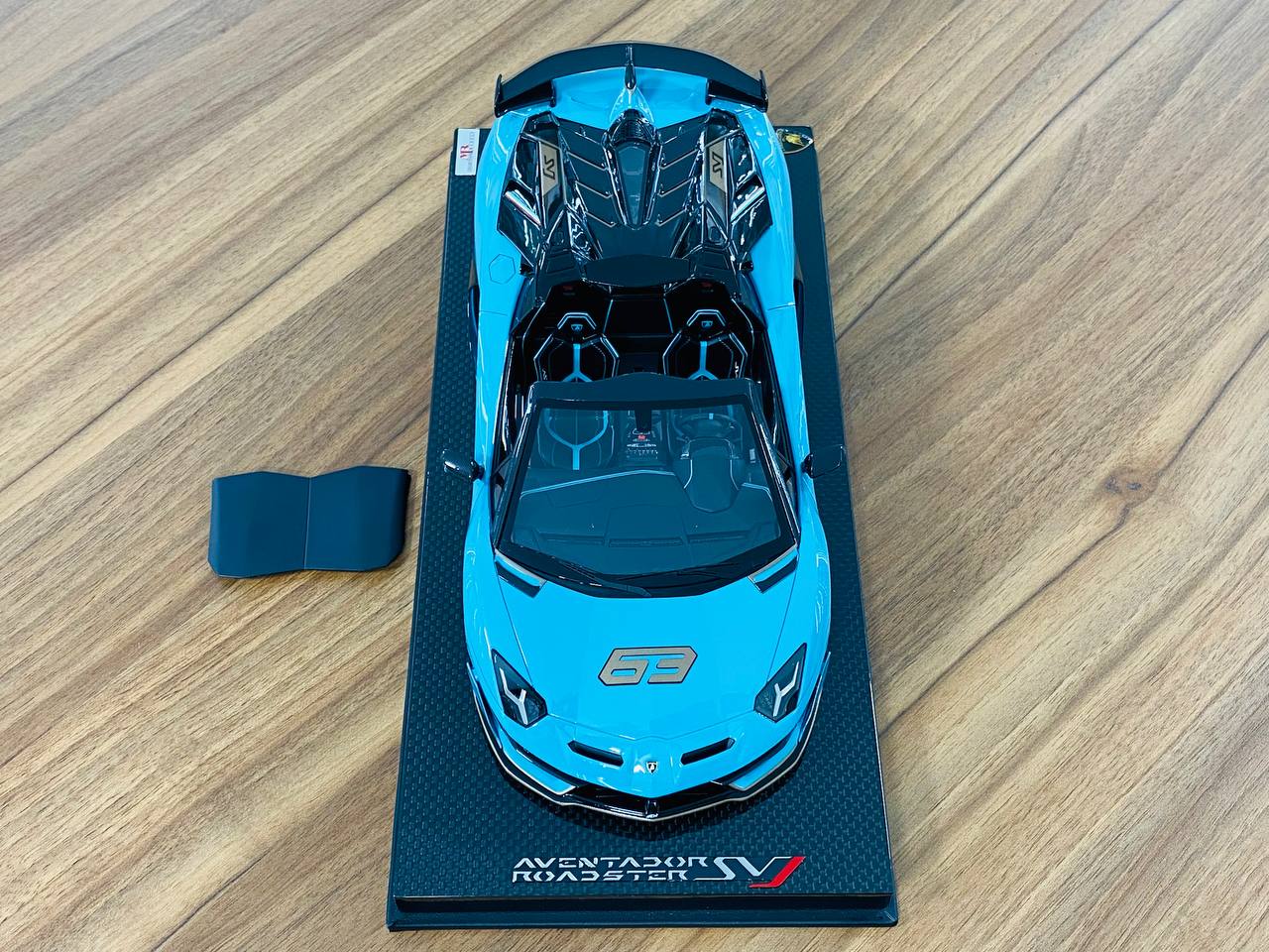 1/18 Resin - MR Collection Lamborghini Aventador Roadster SVJ #63 in Blue/Grey 63, 01/01 Limited Edition