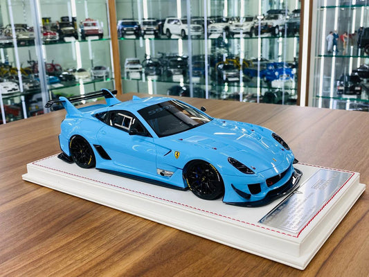 1/18 Resin Model Davis & Giovanni Ferrari 599XX EVO Baby Blue