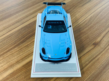 1/18 Resin Model Davis & Giovanni Ferrari 599XX EVO Baby Blue