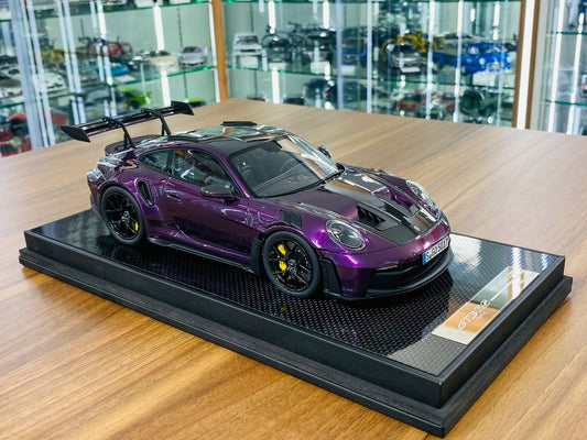 1/18 Resin - Timothy & Pierre Porsche 911 GT3 RS Weissach Package in Midnight Purple, Limited to 29 Pcs