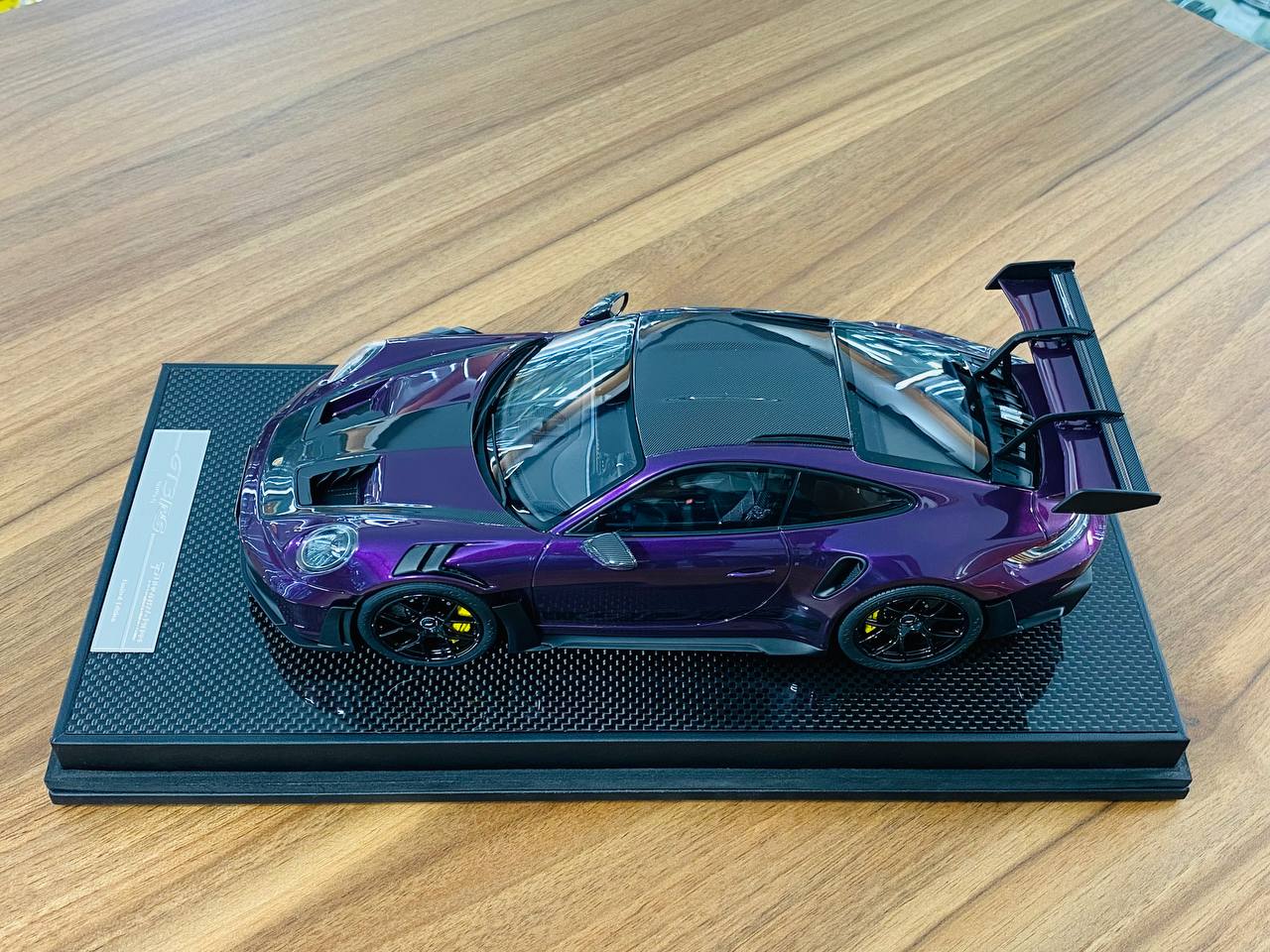 1/18 Resin - Timothy & Pierre Porsche 911 GT3 RS Weissach Package in Midnight Purple, Limited to 29 Pcs