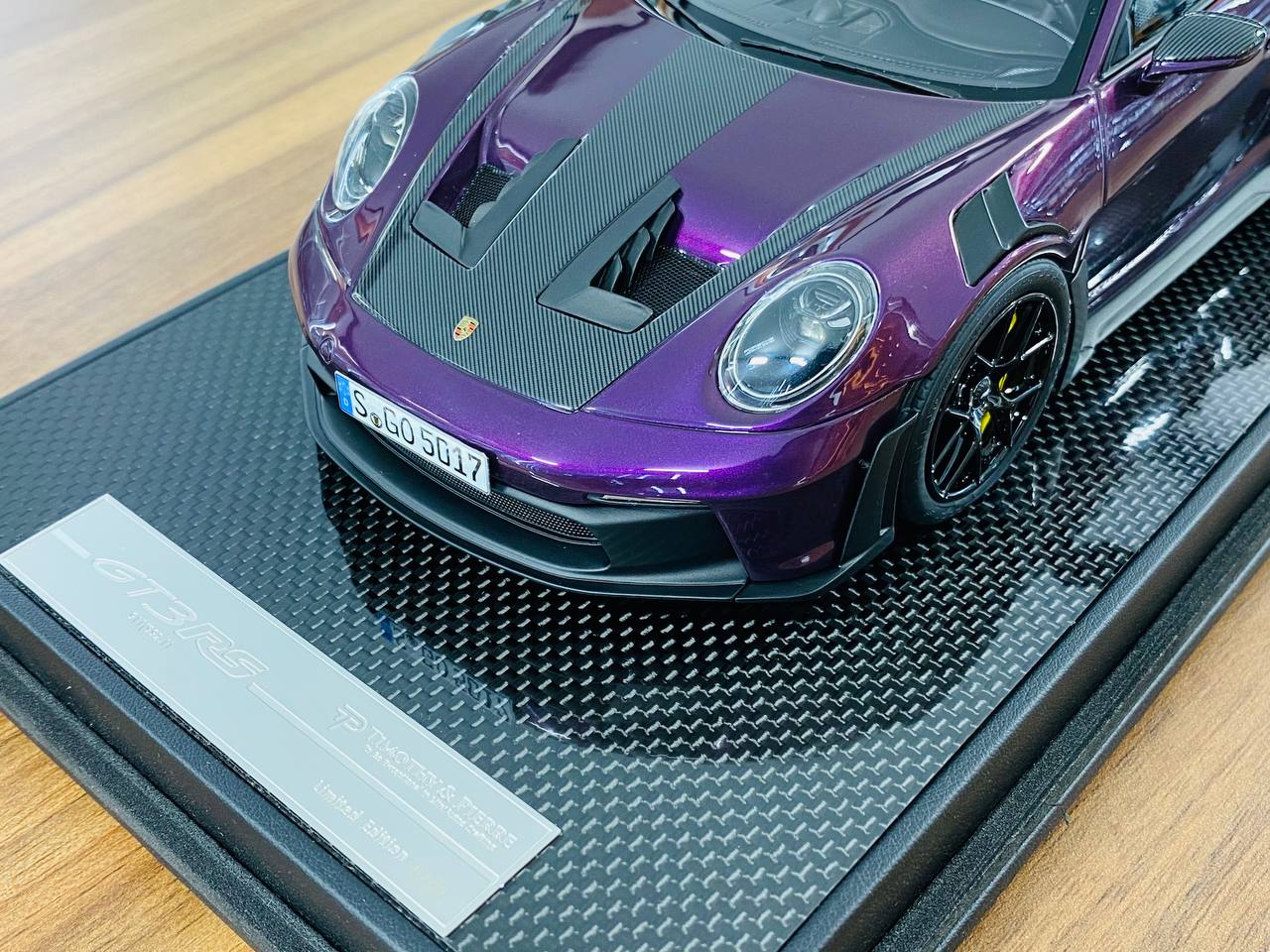 1/18 Resin - Timothy & Pierre Porsche 911 GT3 RS Weissach Package in Midnight Purple, Limited to 29 Pcs