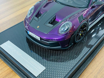 1/18 Resin - Timothy & Pierre Porsche 911 GT3 RS Weissach Package in Midnight Purple, Limited to 29 Pcs