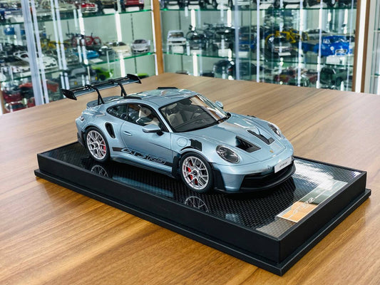 1/18 Resin Model - Timothy & Pierre Porsche 911 GT3 RS Weissach Package in Ice Blue, Limited to 40 Pieces