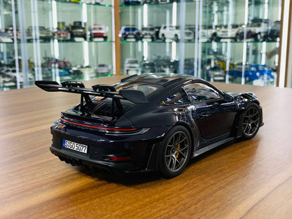 1/18 Diecast - Norev Porsche 911 (992) GT3 RS Weissach Package (2022) in PTS Viola Metallic, Limited to 504 Pieces