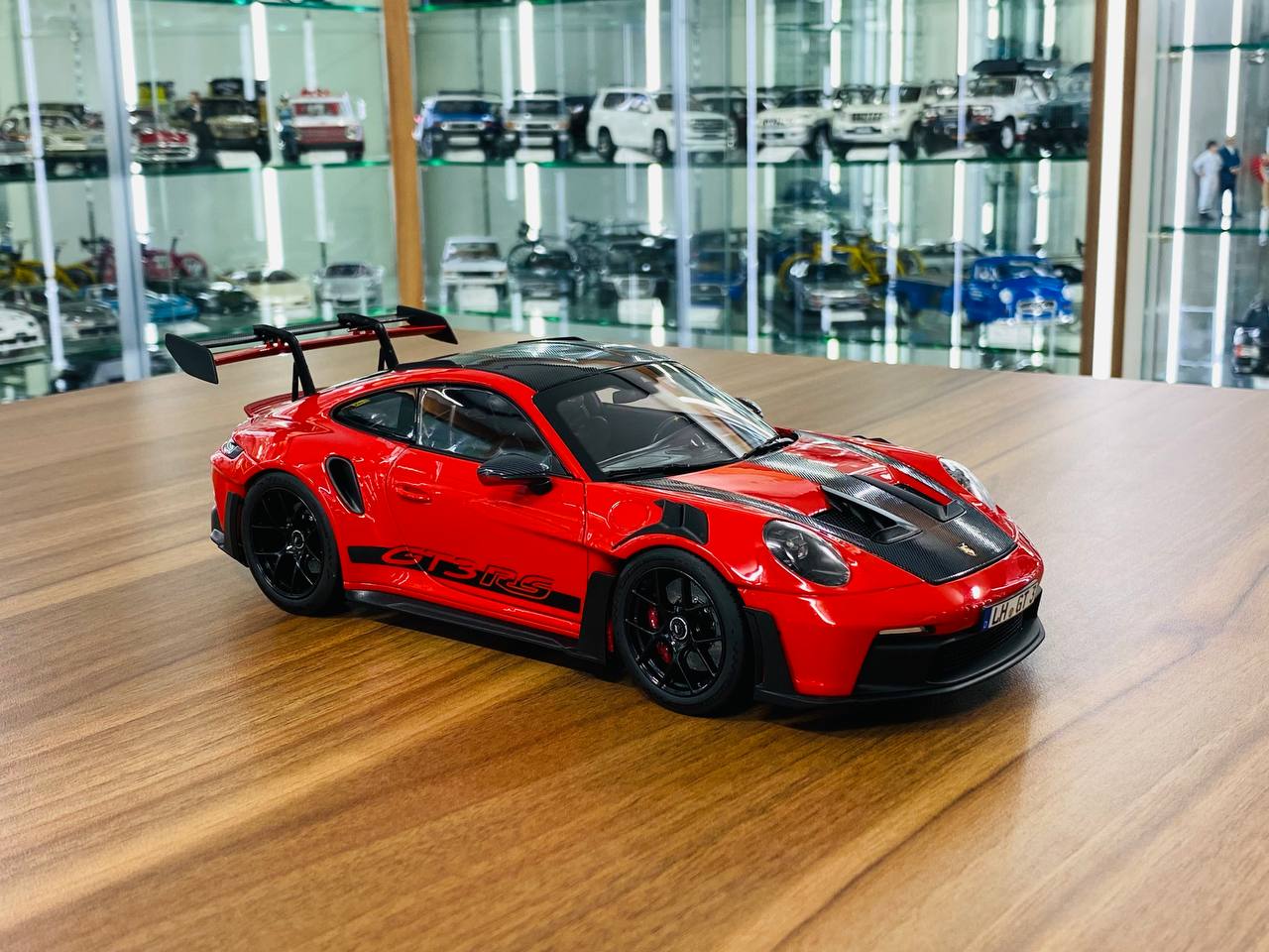 1/18 Diecast  - Norev Porsche 911 (992) GT3 RS Weissach Package (2022) in Indichrot (Red), Limited 500 Pieces